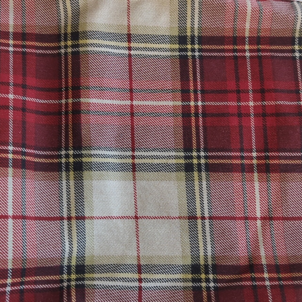 H & M Stretch Plaid Retro Pants 6 Red - Picture 8 of 14